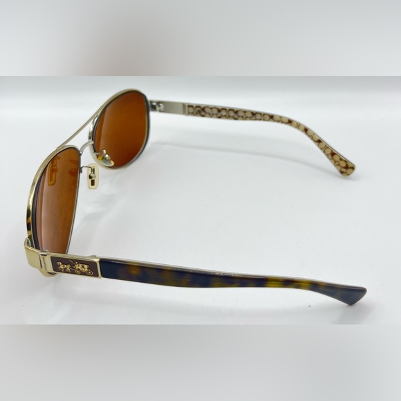 Coach HC7047 Gold Pilot Sunglasses Frames Only - Picture 5 of 8